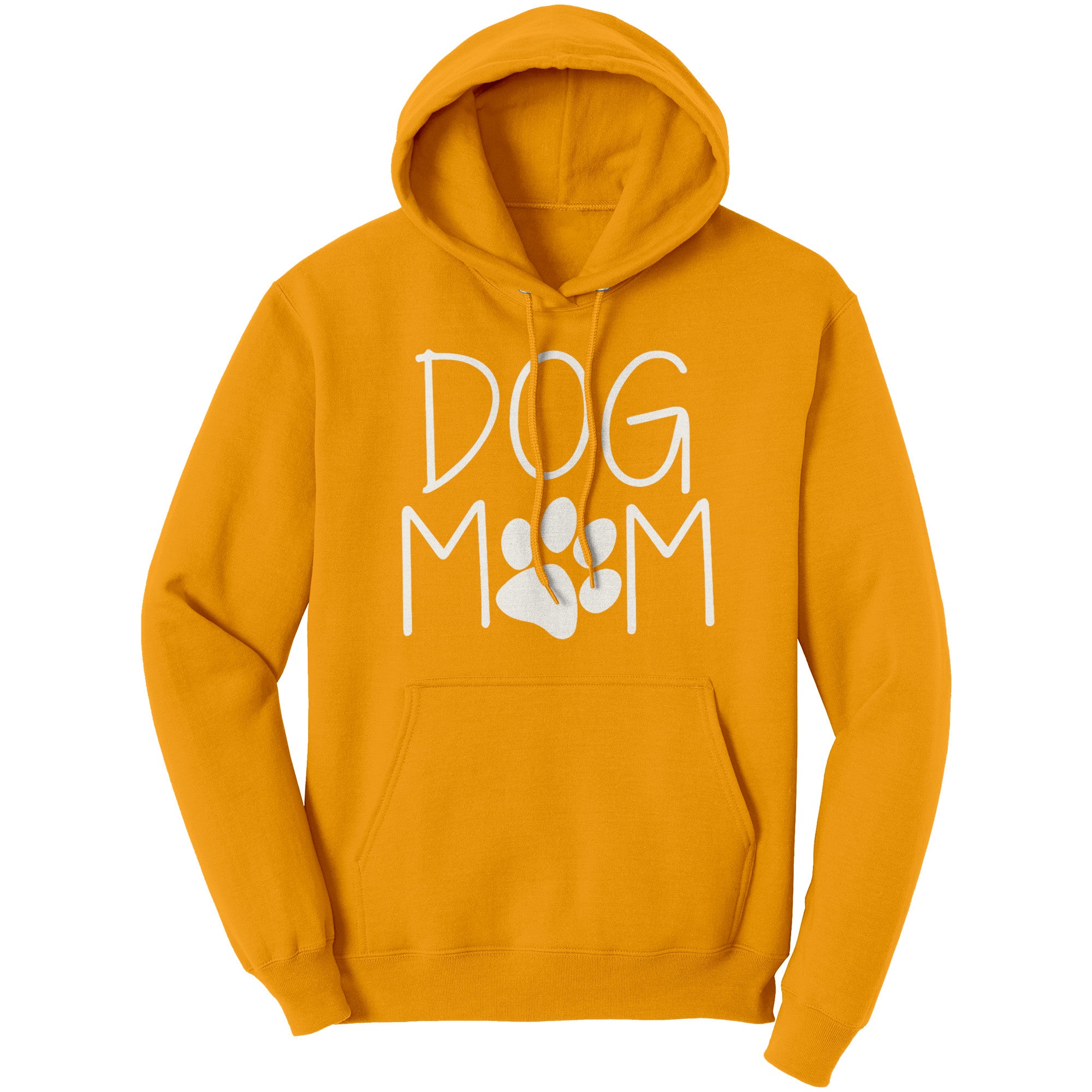 Dog Mom Hoodie Gold and Orange