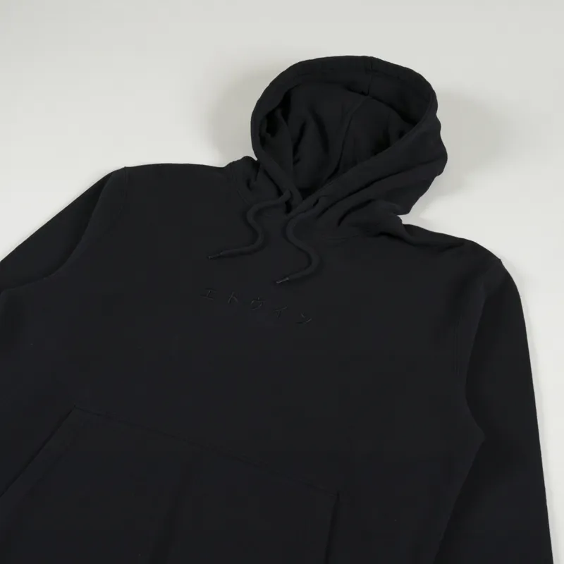 Edwin Katakana Hoodie Black