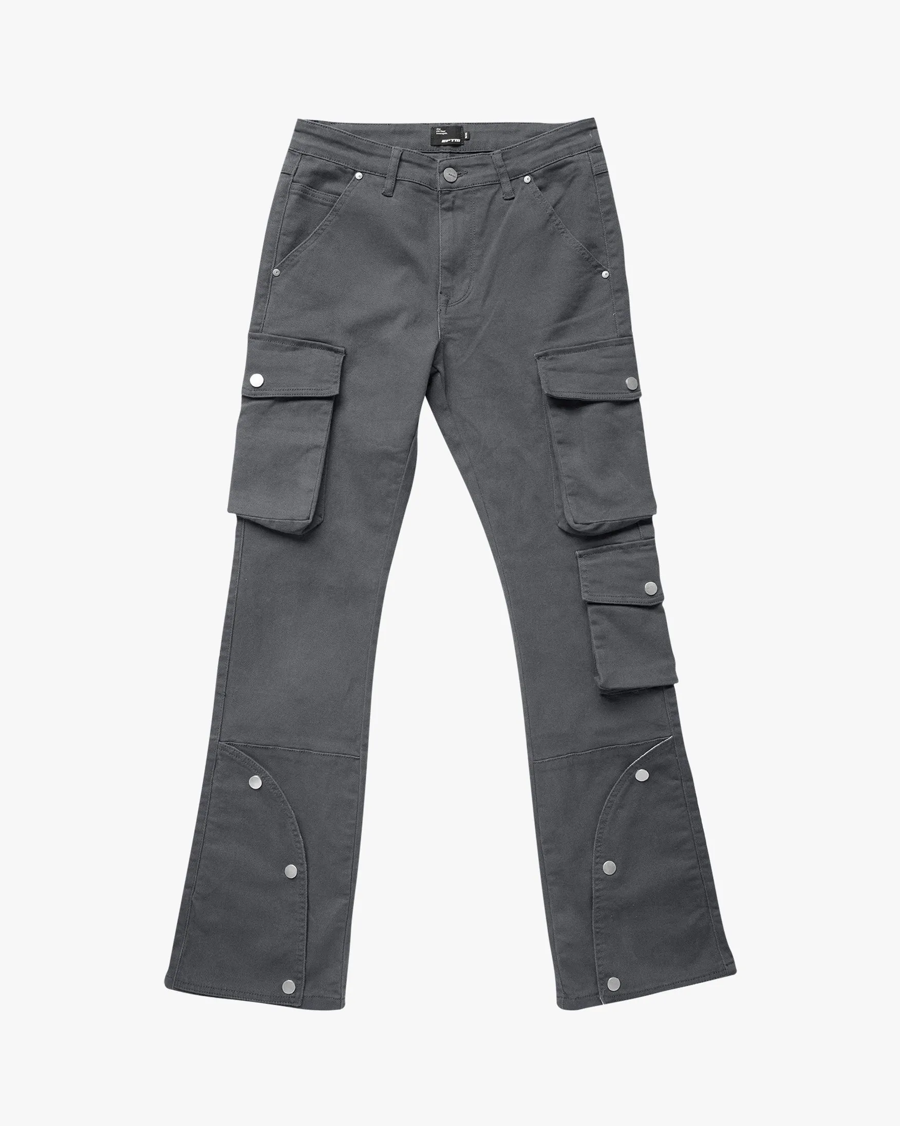 EPTM CLEAN POCKET FLARE PANTS - GREY