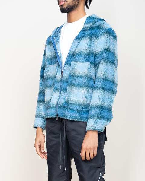 EPTM MOHAIR FLANNEL JACKET-BLUE