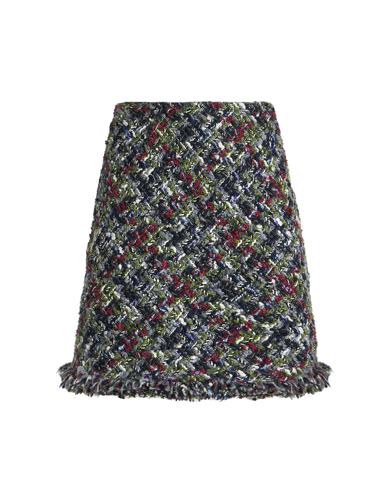 ETRO Multicoloured Wool Boucl? Mini Skirt