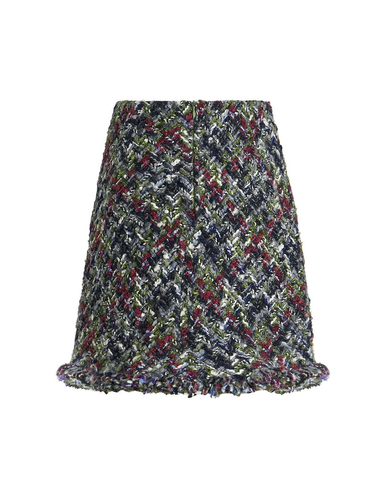 ETRO Multicoloured Wool Boucl? Mini Skirt