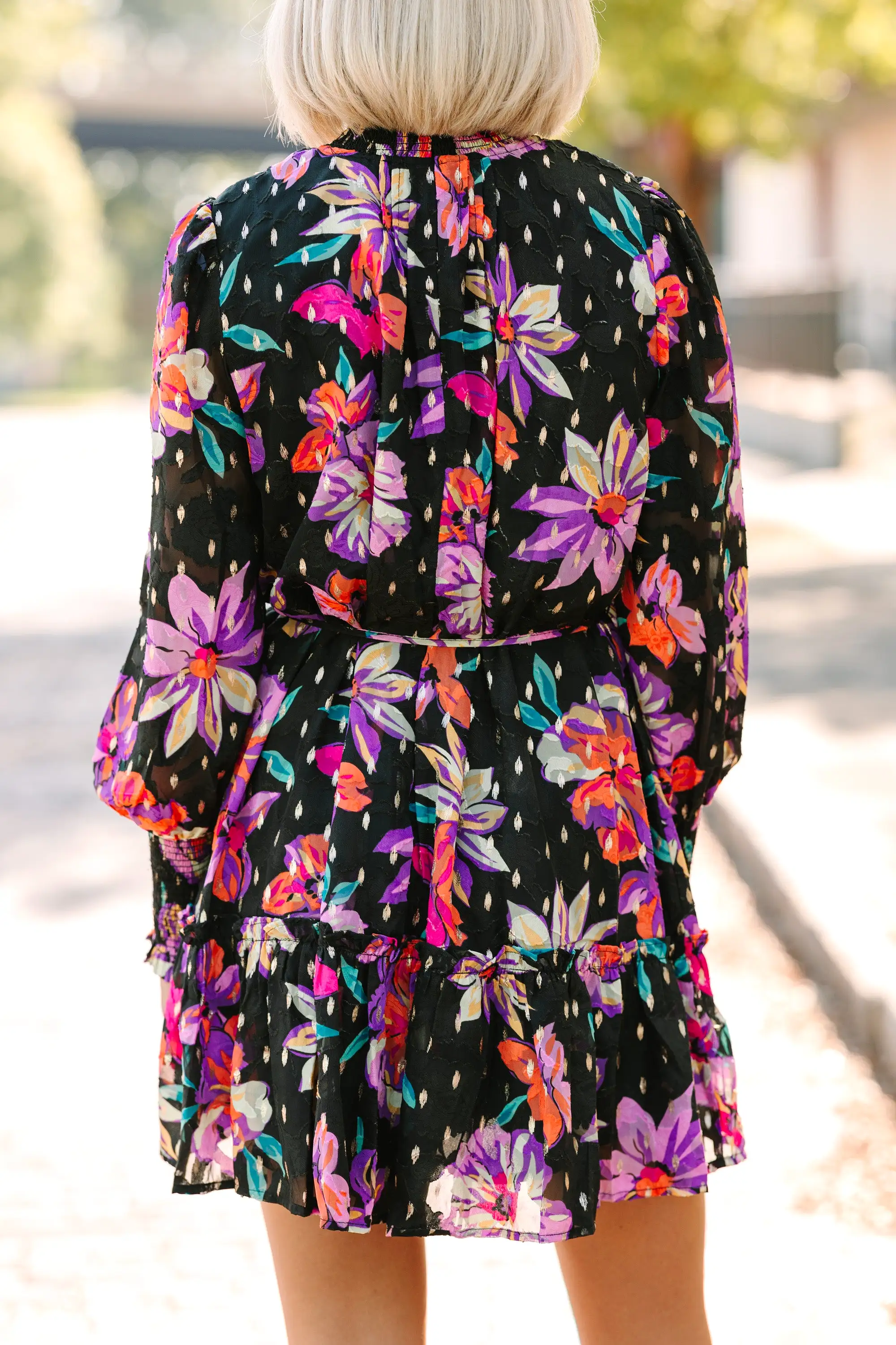 Fate: It's All True Black Floral Dress