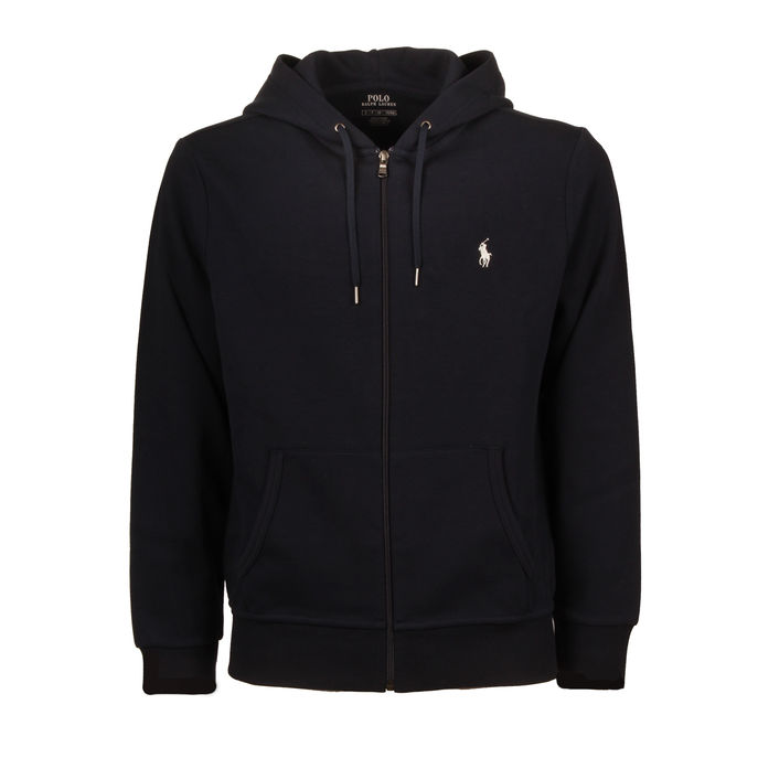 FELPA FULL ZIP CON CAPPUCCIO Uomo Aviator Navy