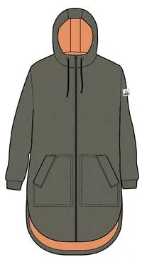 Flora 2.0 langer recycelter isolierter Parka - Staubige Olive