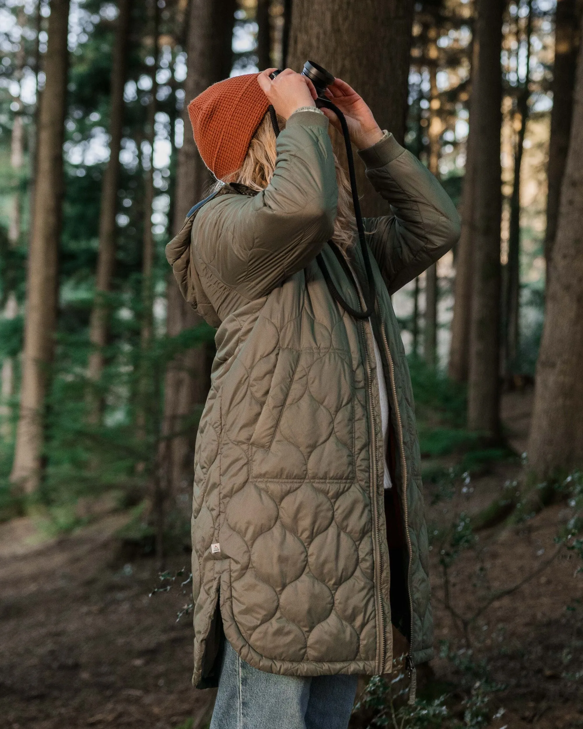 Flora 2.0 langer recycelter isolierter Parka - Staubige Olive