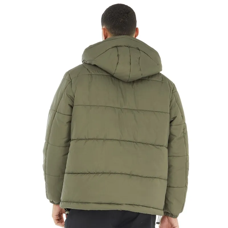 Fred Perry Mens Quilted Parka Uniform Green