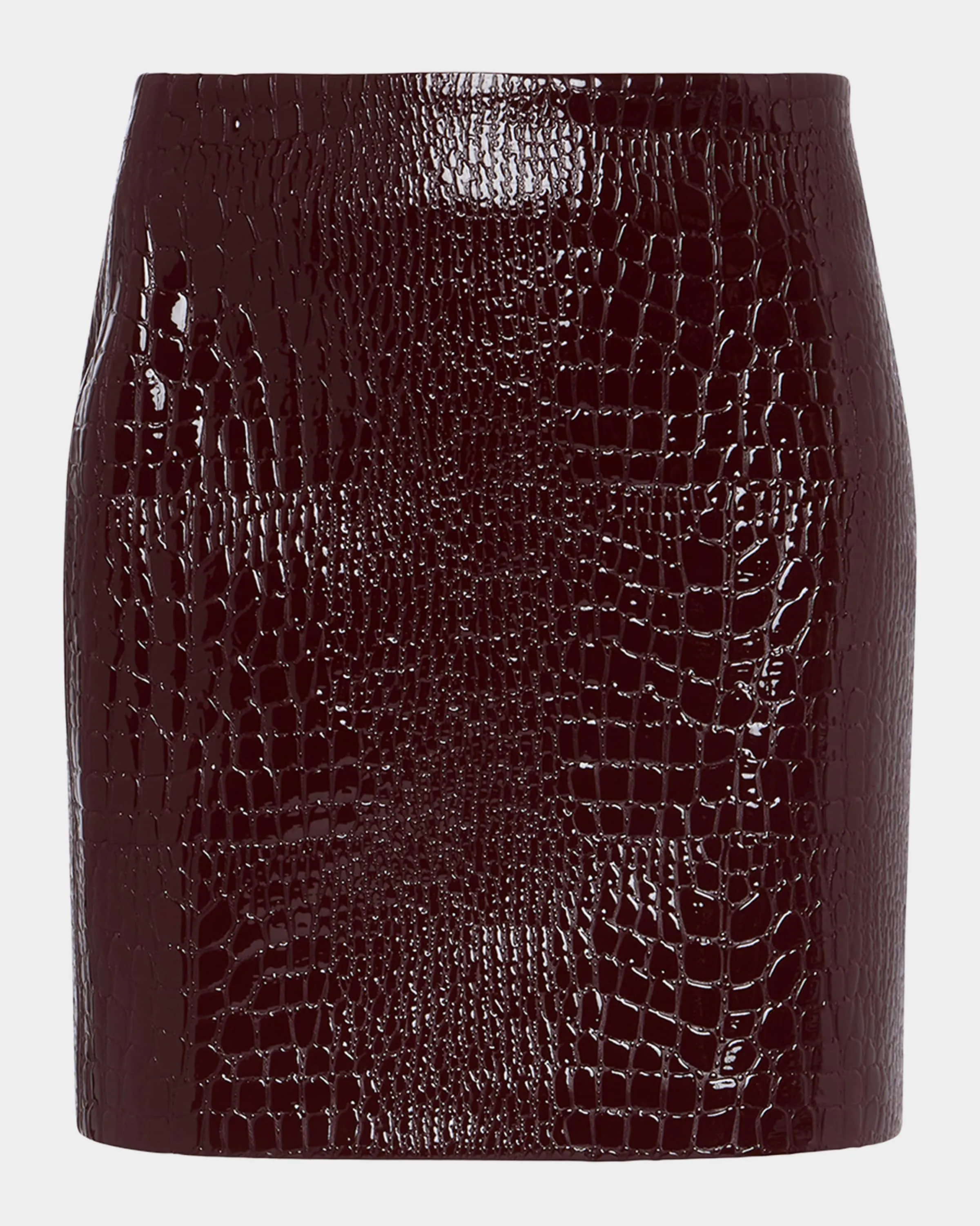 Gerard Croc-Embossed Faux Leather Mini Skirt