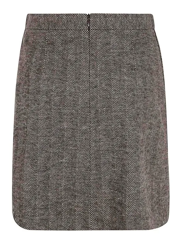 Harris Wharf London Women Mini Skirt Patterned Moleskin