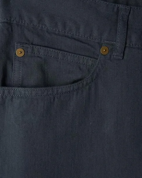 HERRINGBONE FIVE POCKET - CARBON BLUE