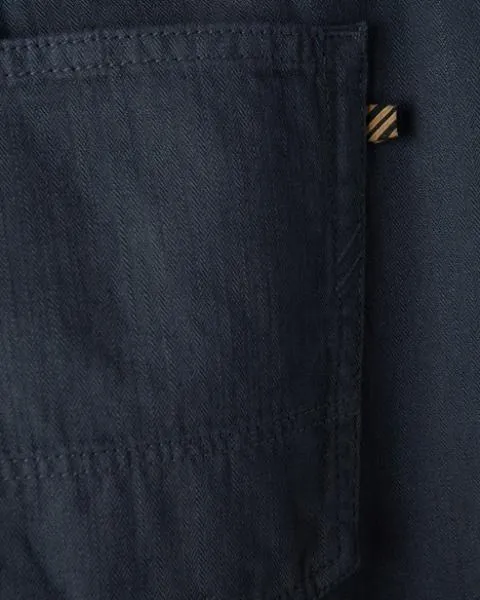 HERRINGBONE FIVE POCKET - CARBON BLUE