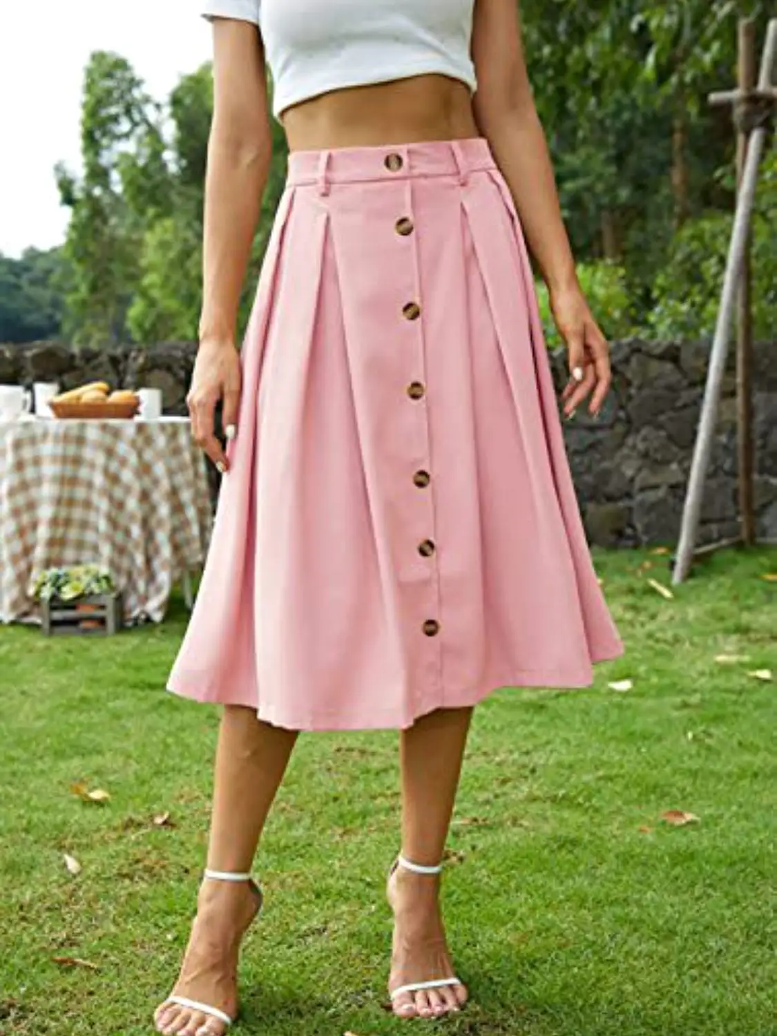 High Waist Midi Skirt