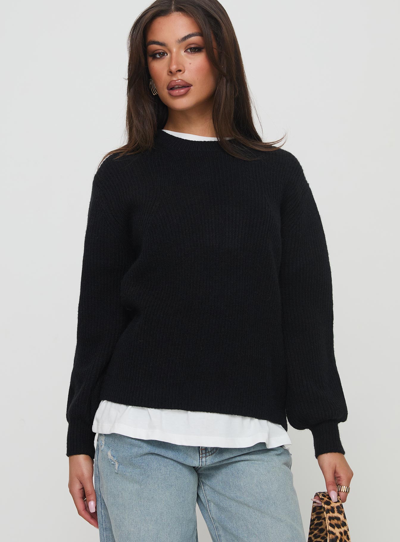 Hot Cocoa Knit Sweater Black