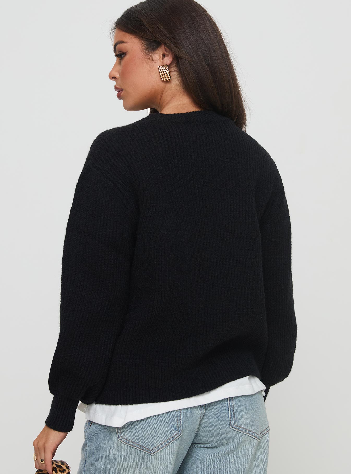 Hot Cocoa Knit Sweater Black