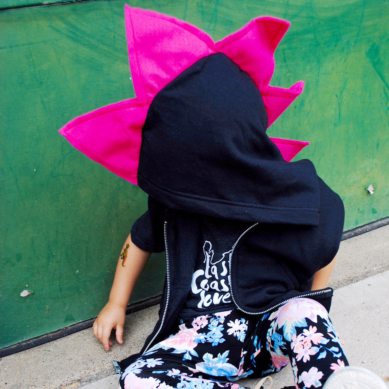 Hot Pink Spike Hoodie | Punkasaurus