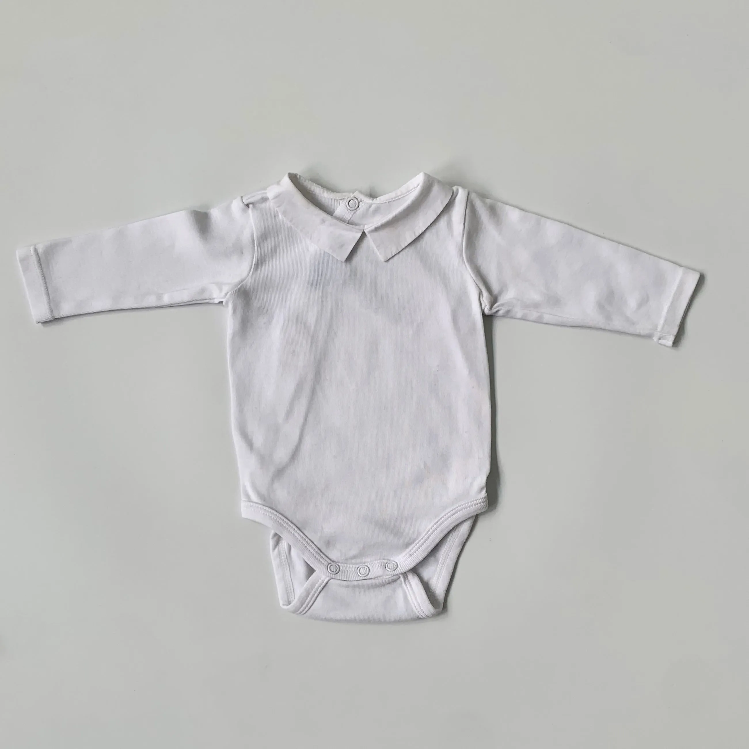 Jacadi White Bodysuit With Collar: 1 Month