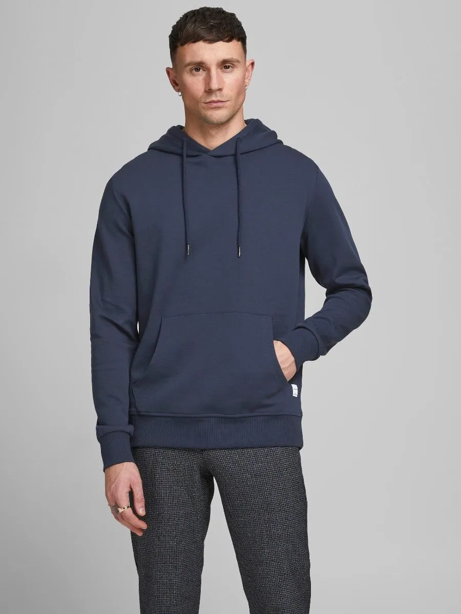 Jack & Jones Basic Plain Hooded Sweatshirts Navy Blazer