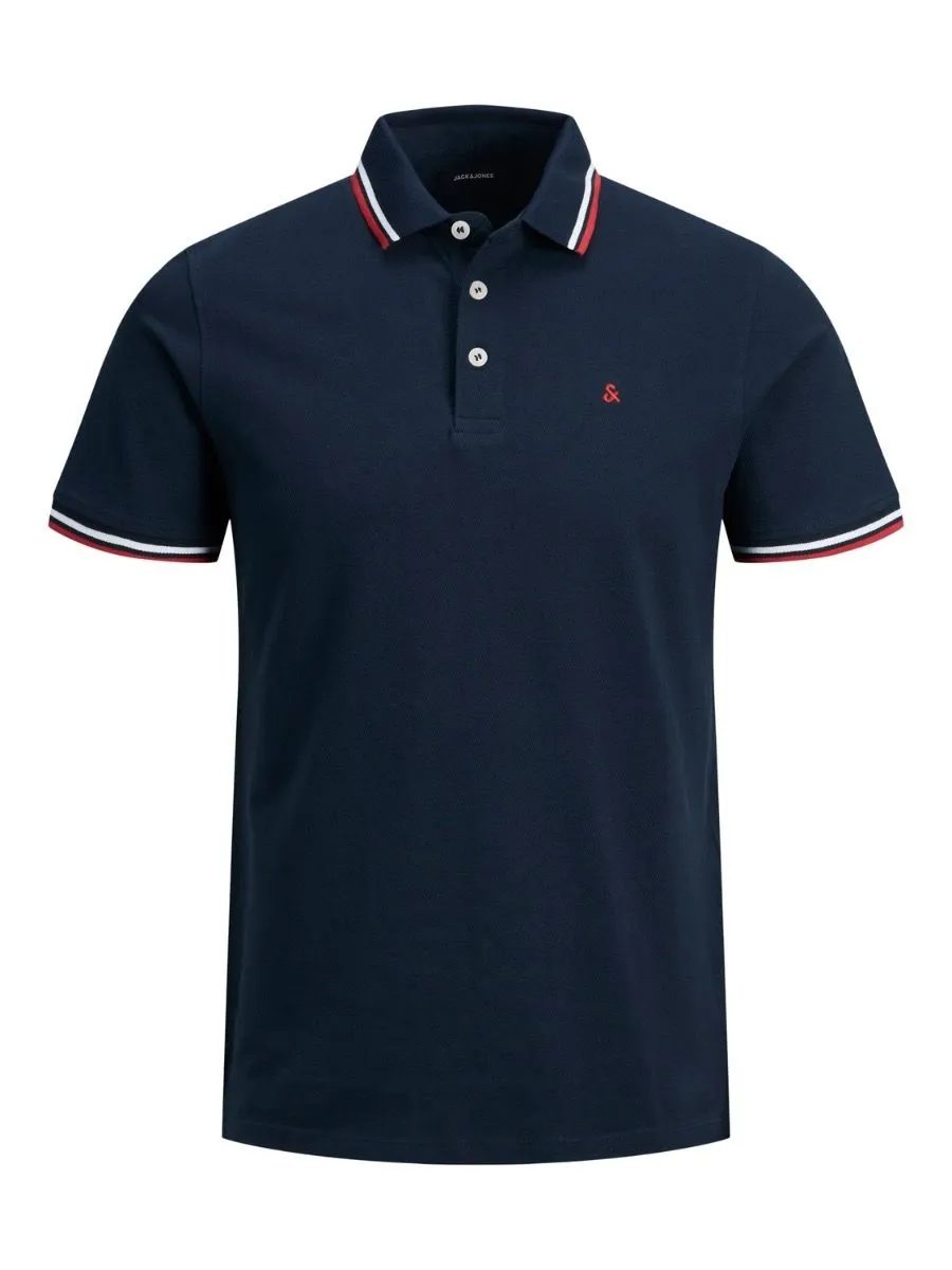 Jack & Jones Paulos Tipped Polo Shirt Navy Blazer