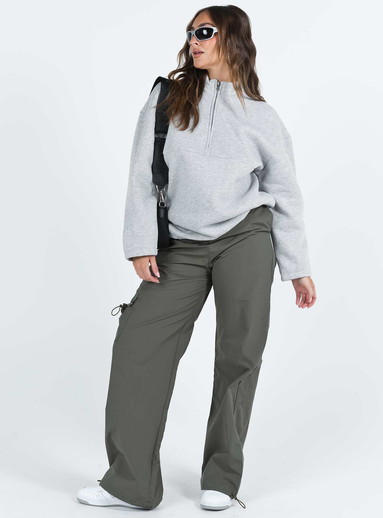 Jaimi Quarter Zip Sweater Grey Marle