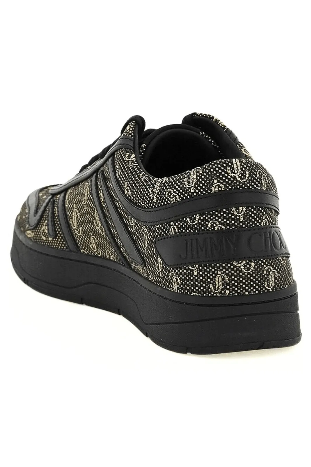 Jimmy Choo Sneakers Hawaii Men Fabric Black Gold