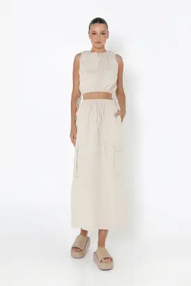 Kasey Midi Skirt | Sand