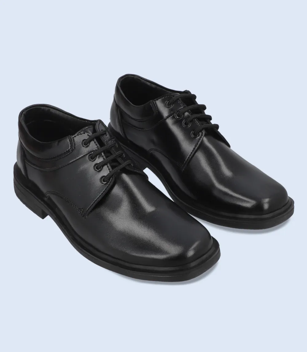 KB0146-BLACK-Boys School Shoes