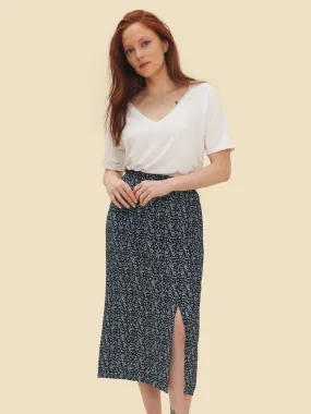 Kelly Meadow Flowers Midi Skirt