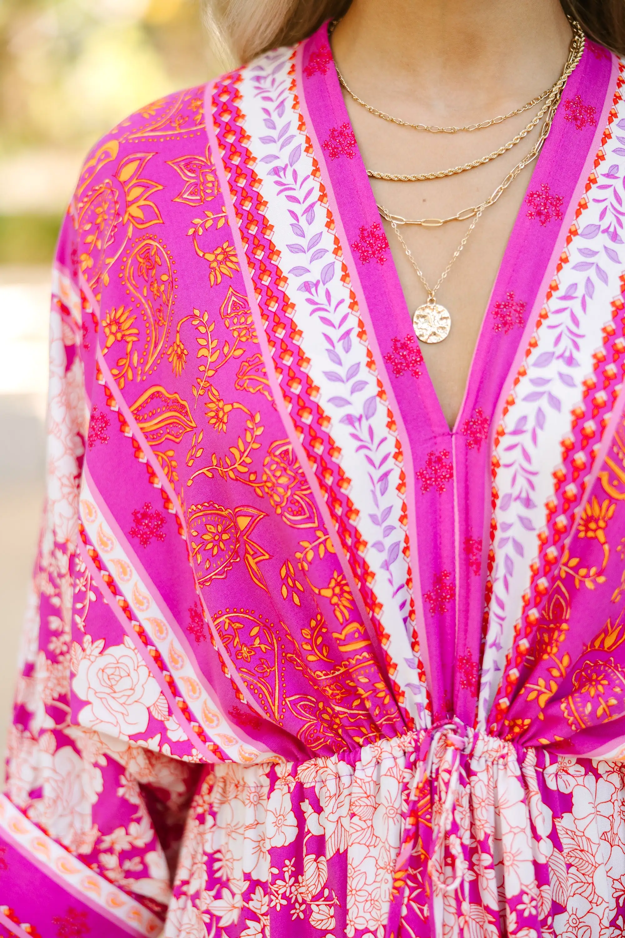 Know You Better Fuchsia Pink Floral Dress