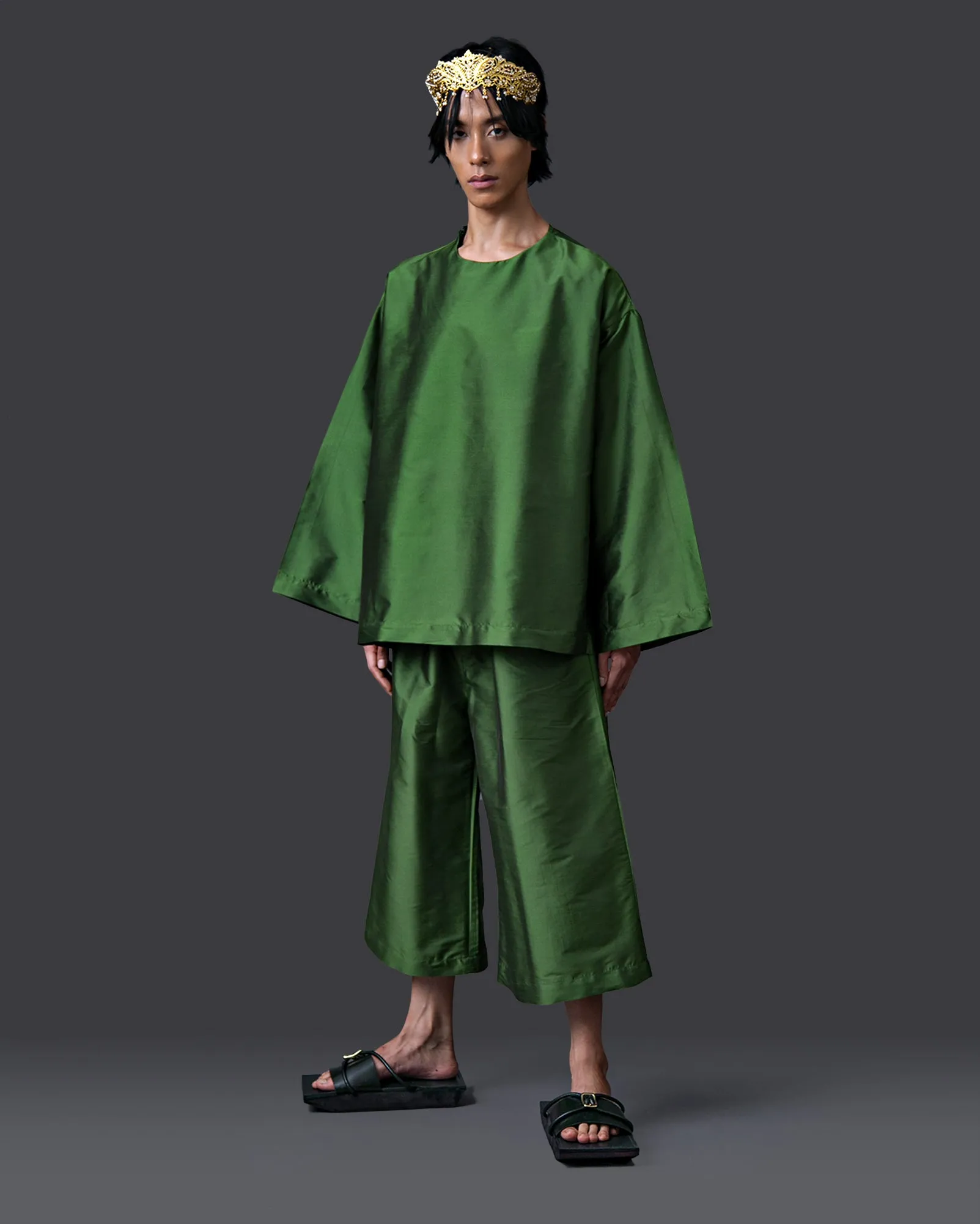 Kurta Melayu Oversaiz (Army)