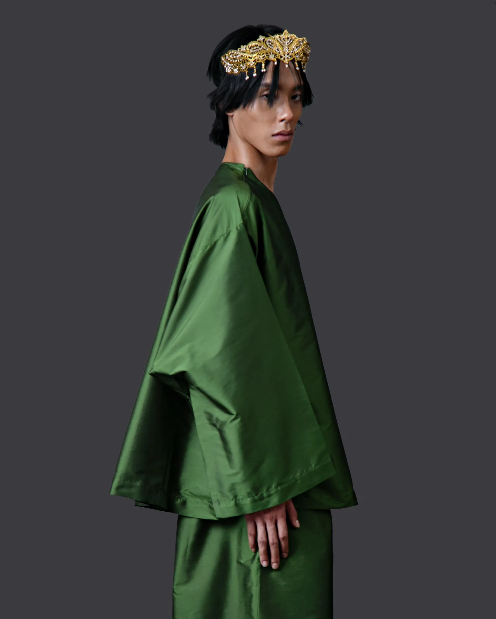 Kurta Melayu Oversaiz (Army)