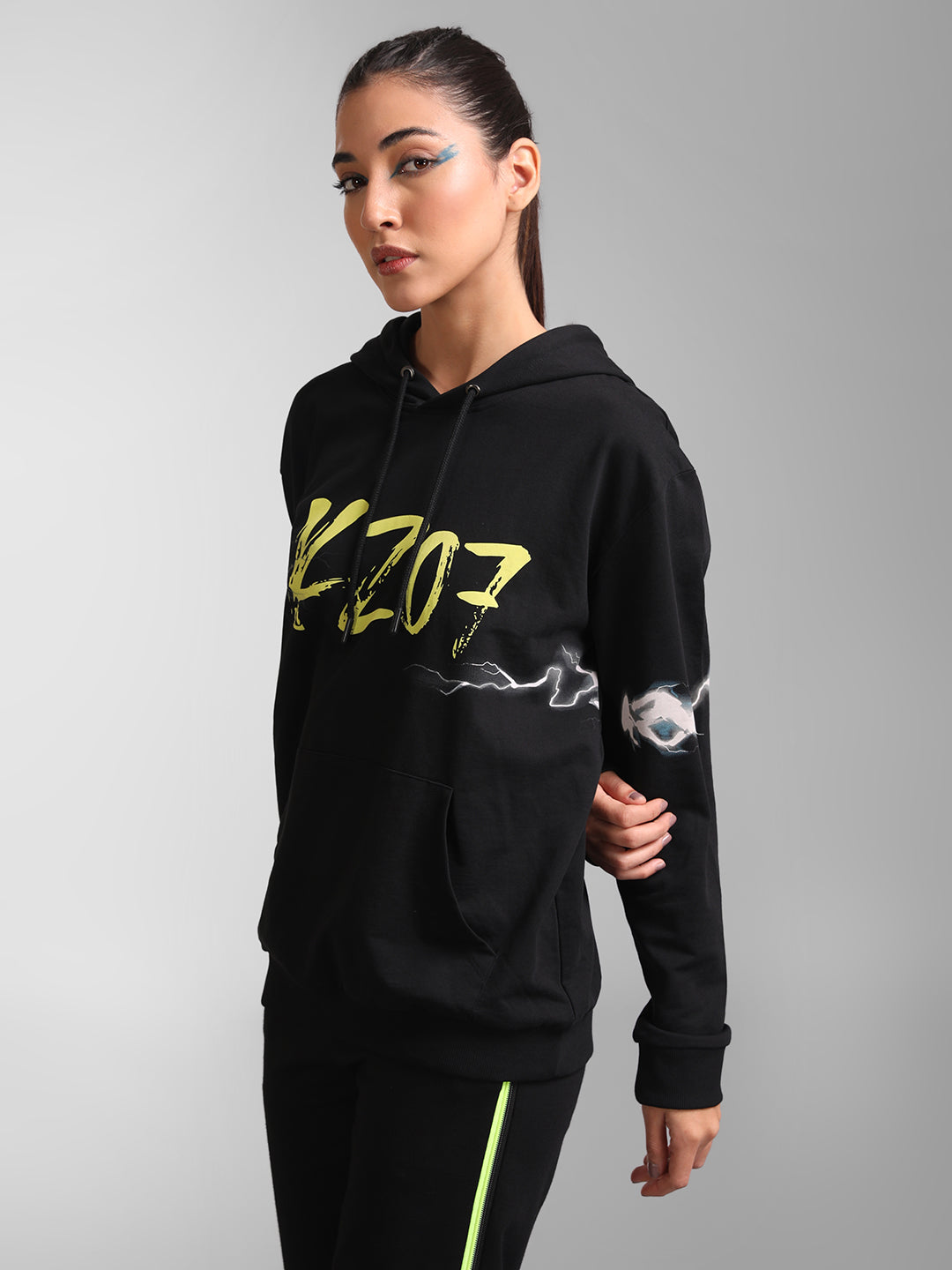 Kz07 Lightning Printed Hoodie