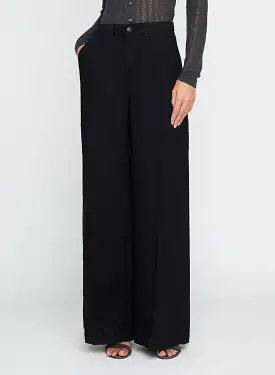 L’agence - Brie H/R Wide Leg Pant - Black