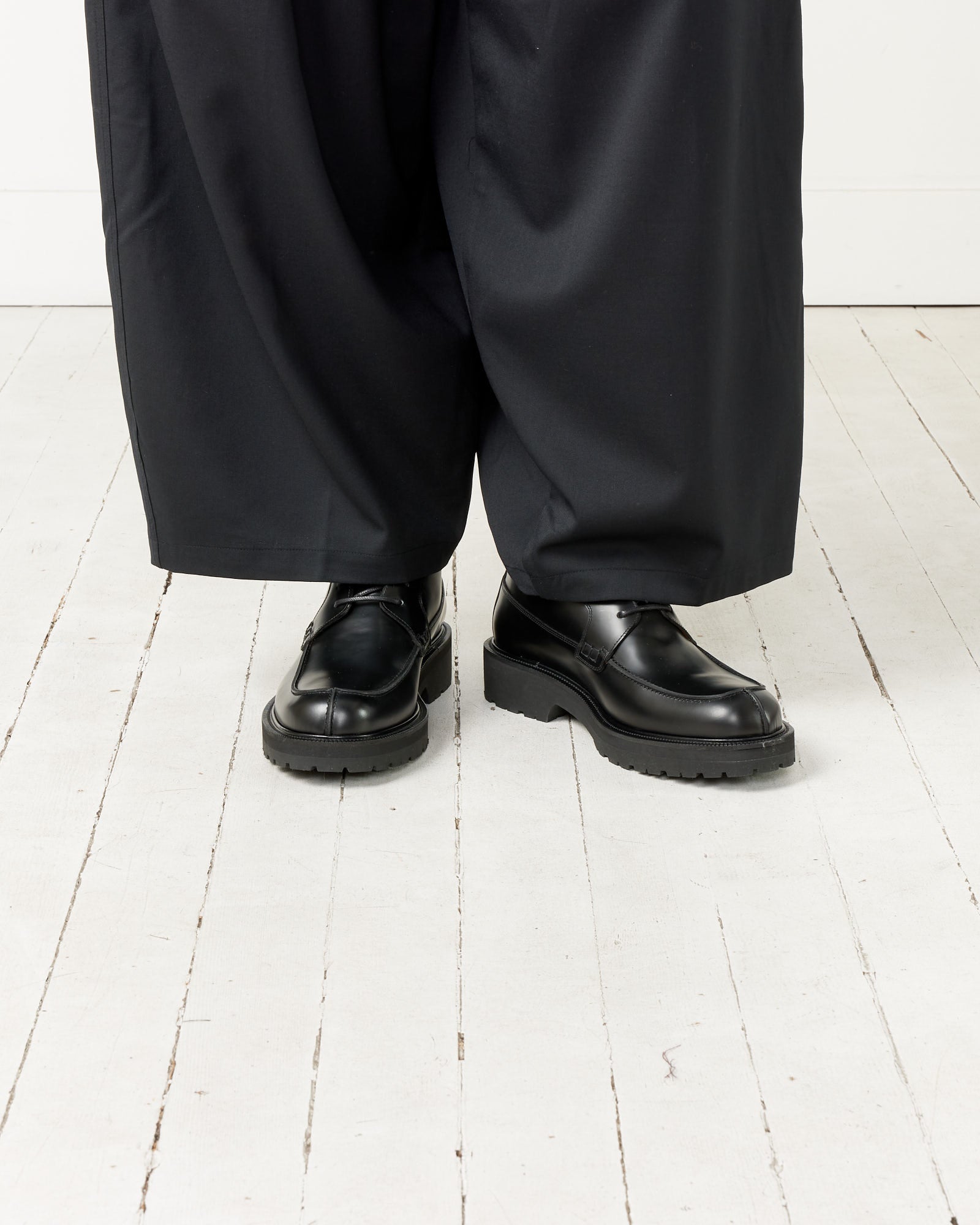 Leather Derby Shoes in Black