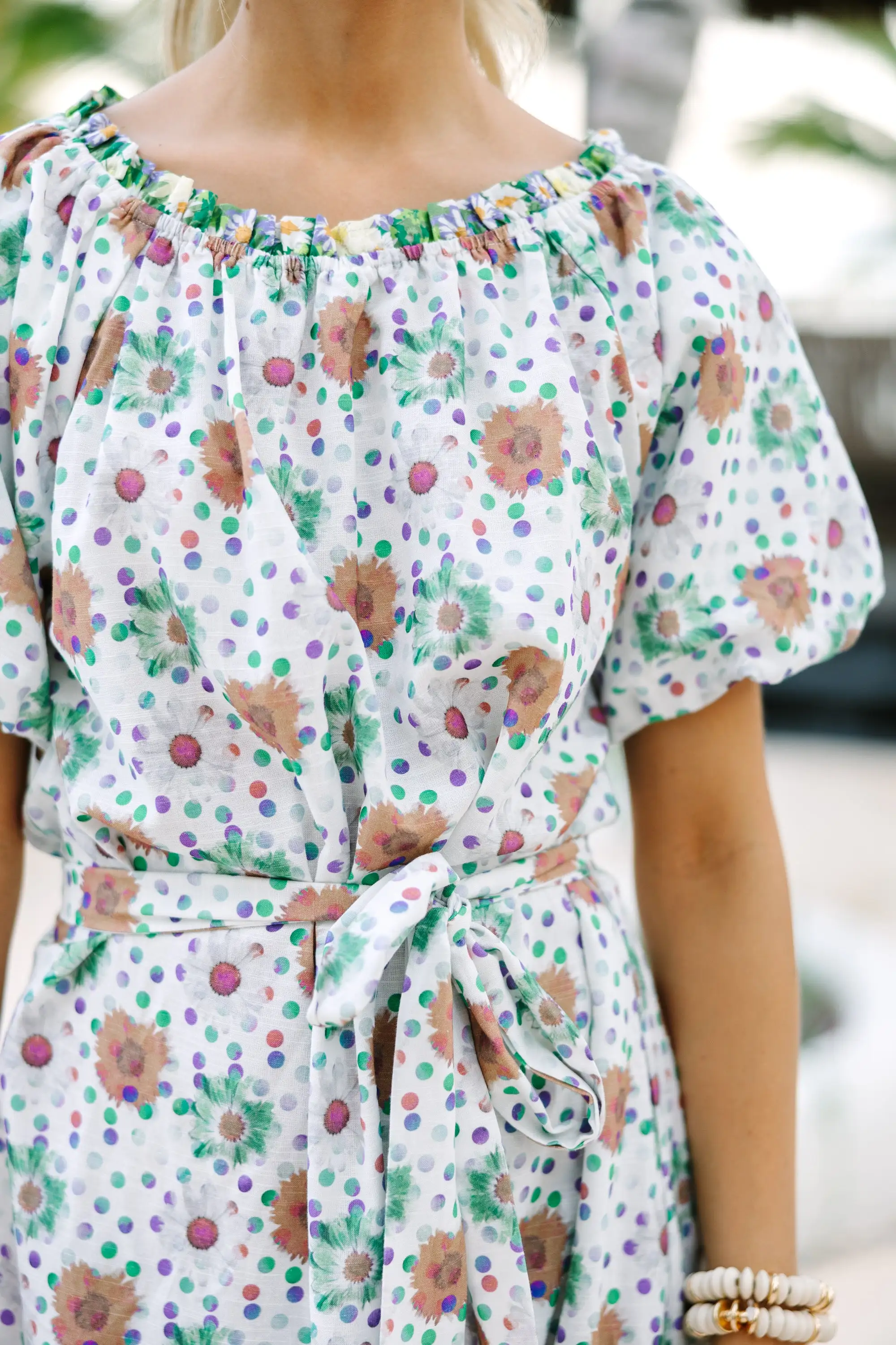 Let It Be White Floral Dress