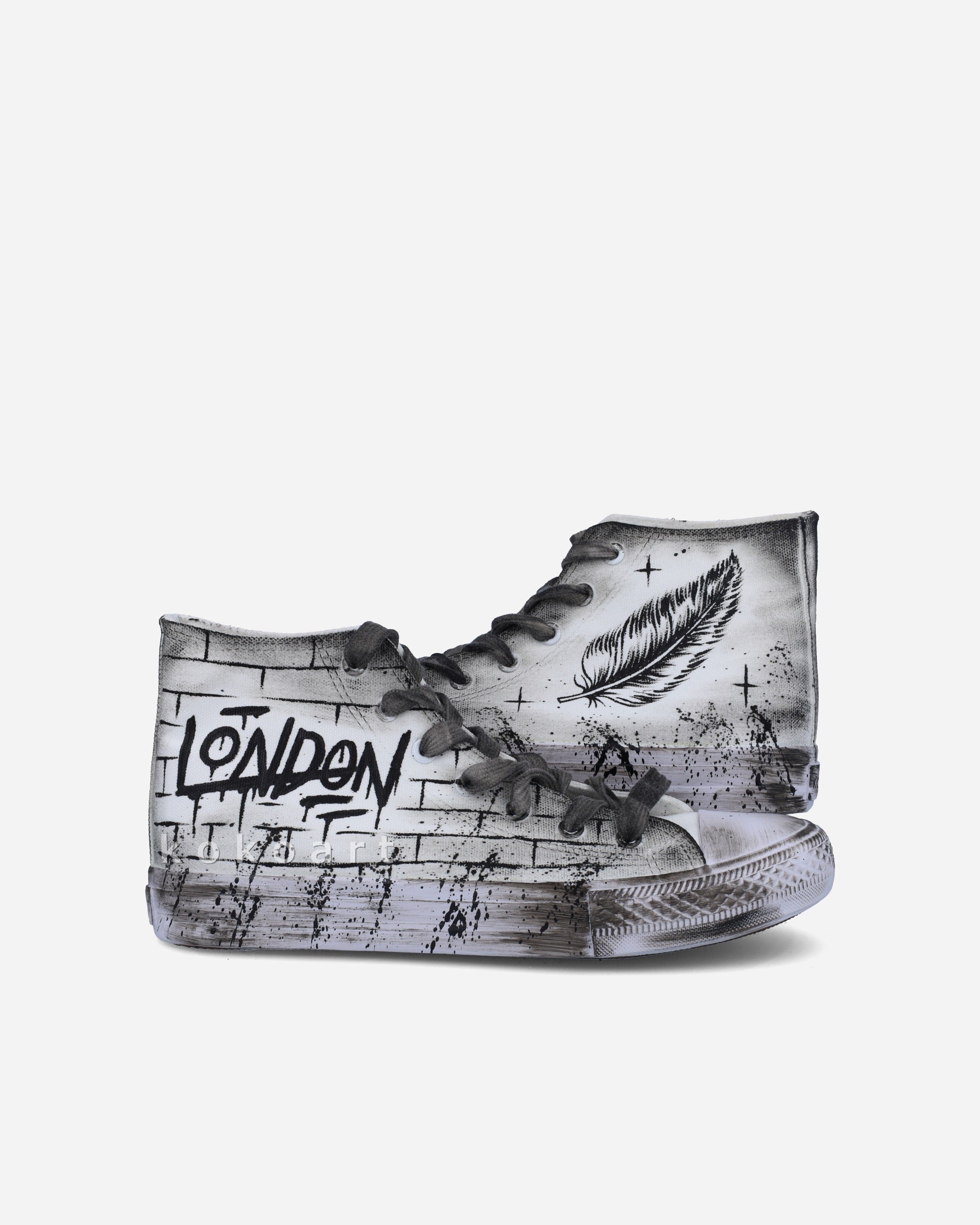 London Graffiti Hand Painted Shoes