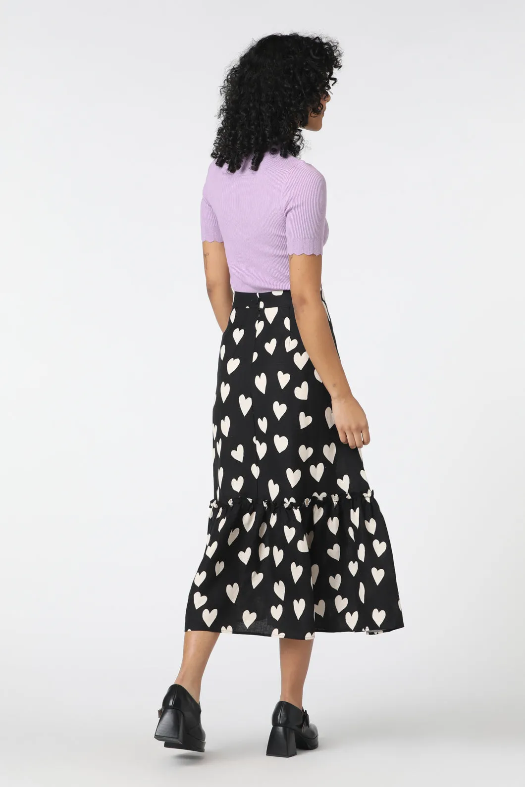 Love Hearts Midi Skirt