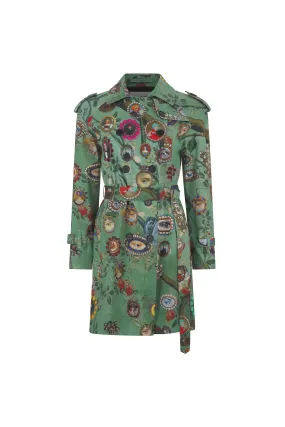 LOVERS EYES TRENCH COAT WITH CRYSTALS