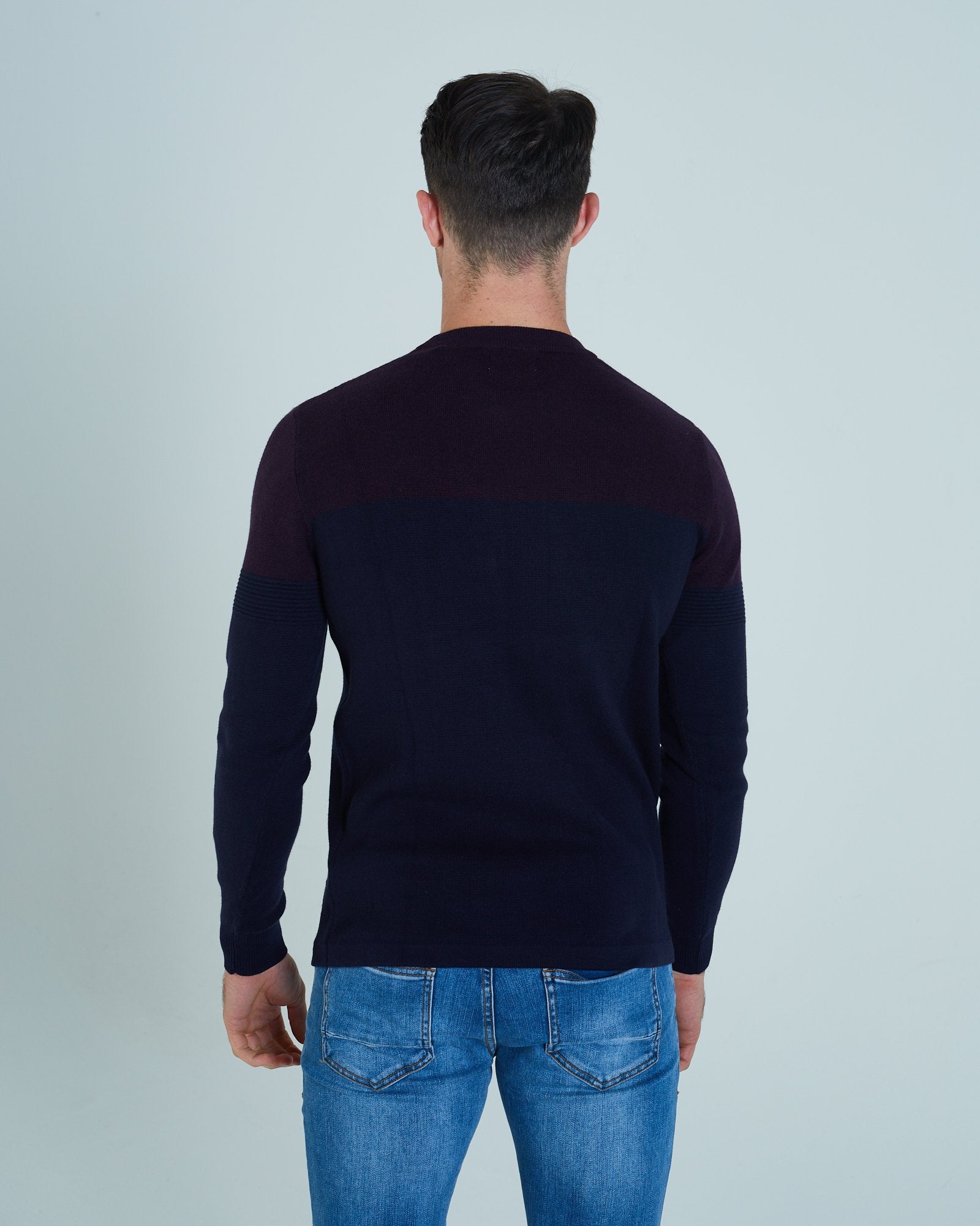 Lugh Crew Neck Plum Perfect/Navy