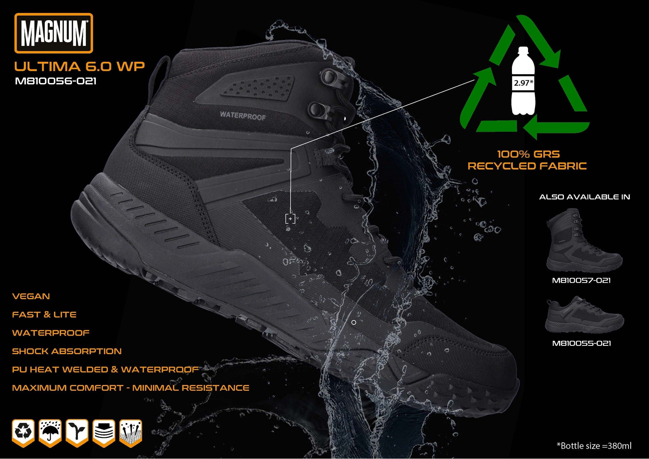 Magnum Ultima 6.0 Waterproof Boots Vegan Friendly