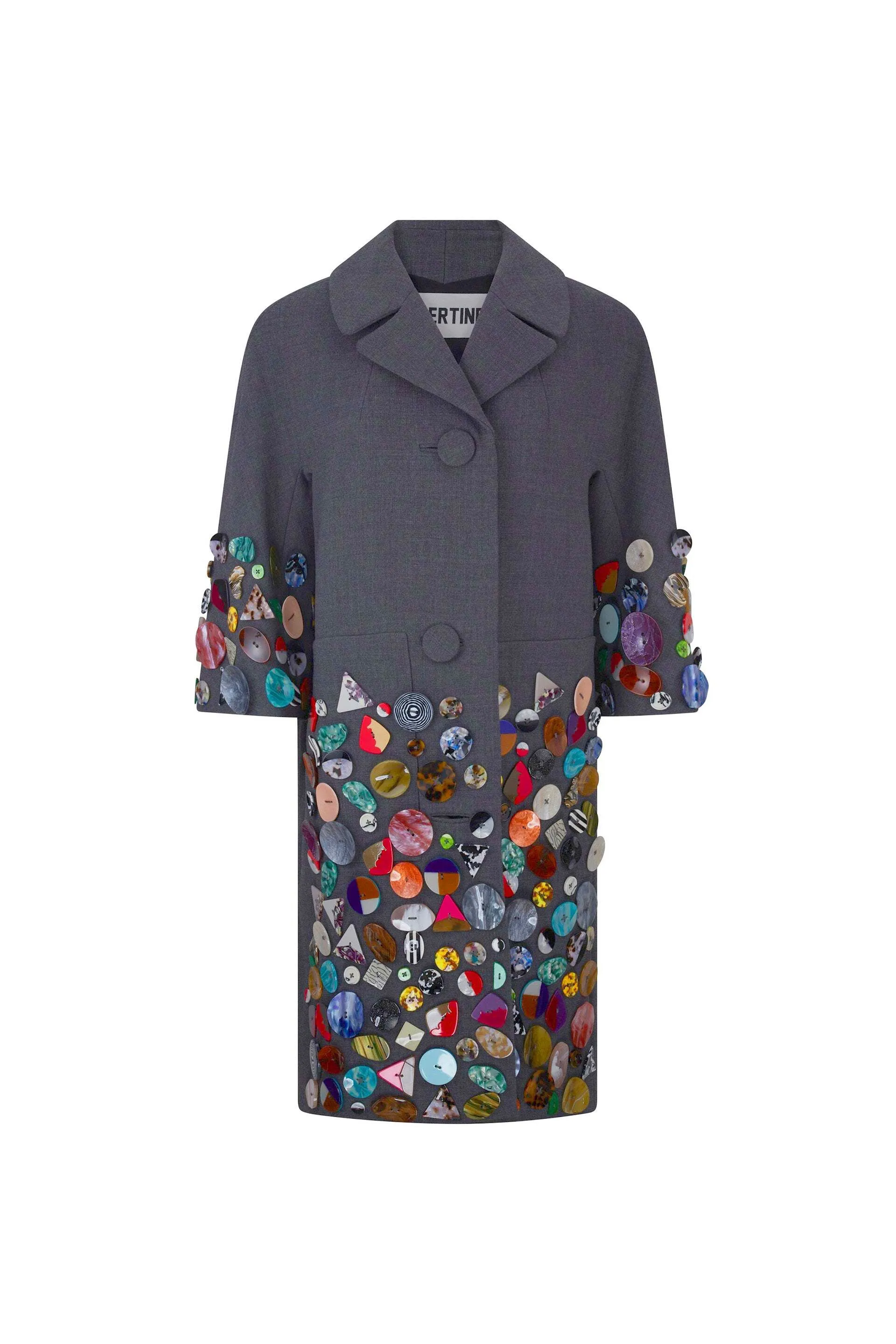 'MEMORY VASE' PATCH POCKET COAT