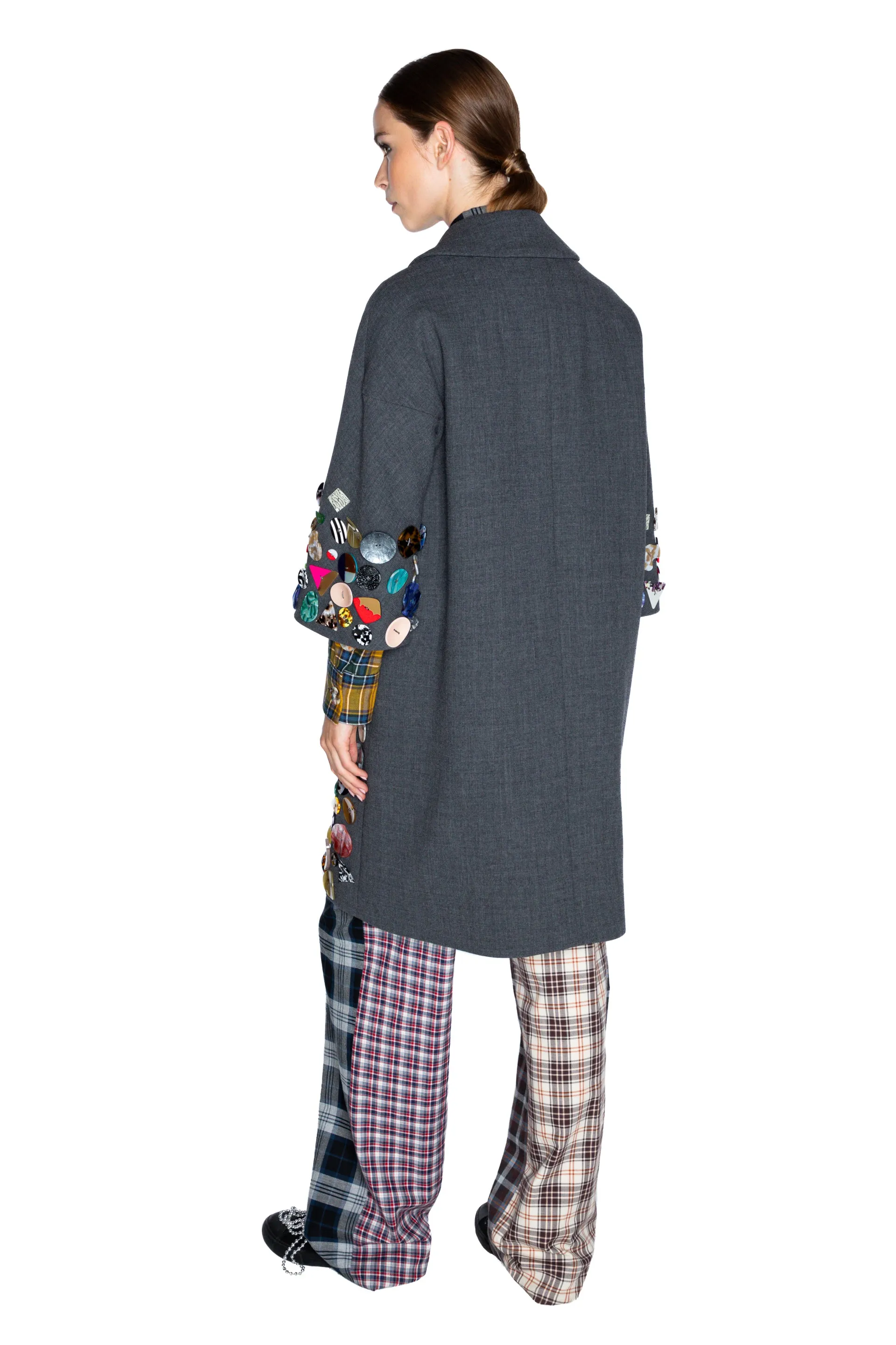 'MEMORY VASE' PATCH POCKET COAT