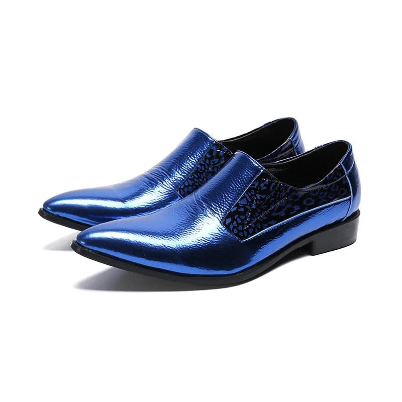 Men's Handmade Pointed Toe Genuine Leather Formal Dress Shoes