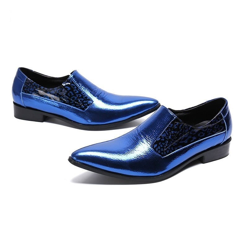 Men's Handmade Pointed Toe Genuine Leather Formal Dress Shoes