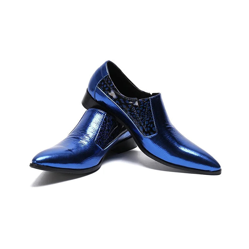 Men's Handmade Pointed Toe Genuine Leather Formal Dress Shoes