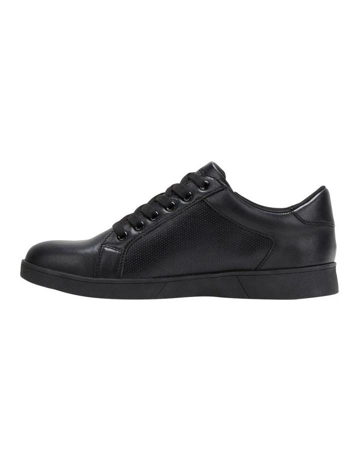 Mimosa Leather Zip Up Sneaker in Black