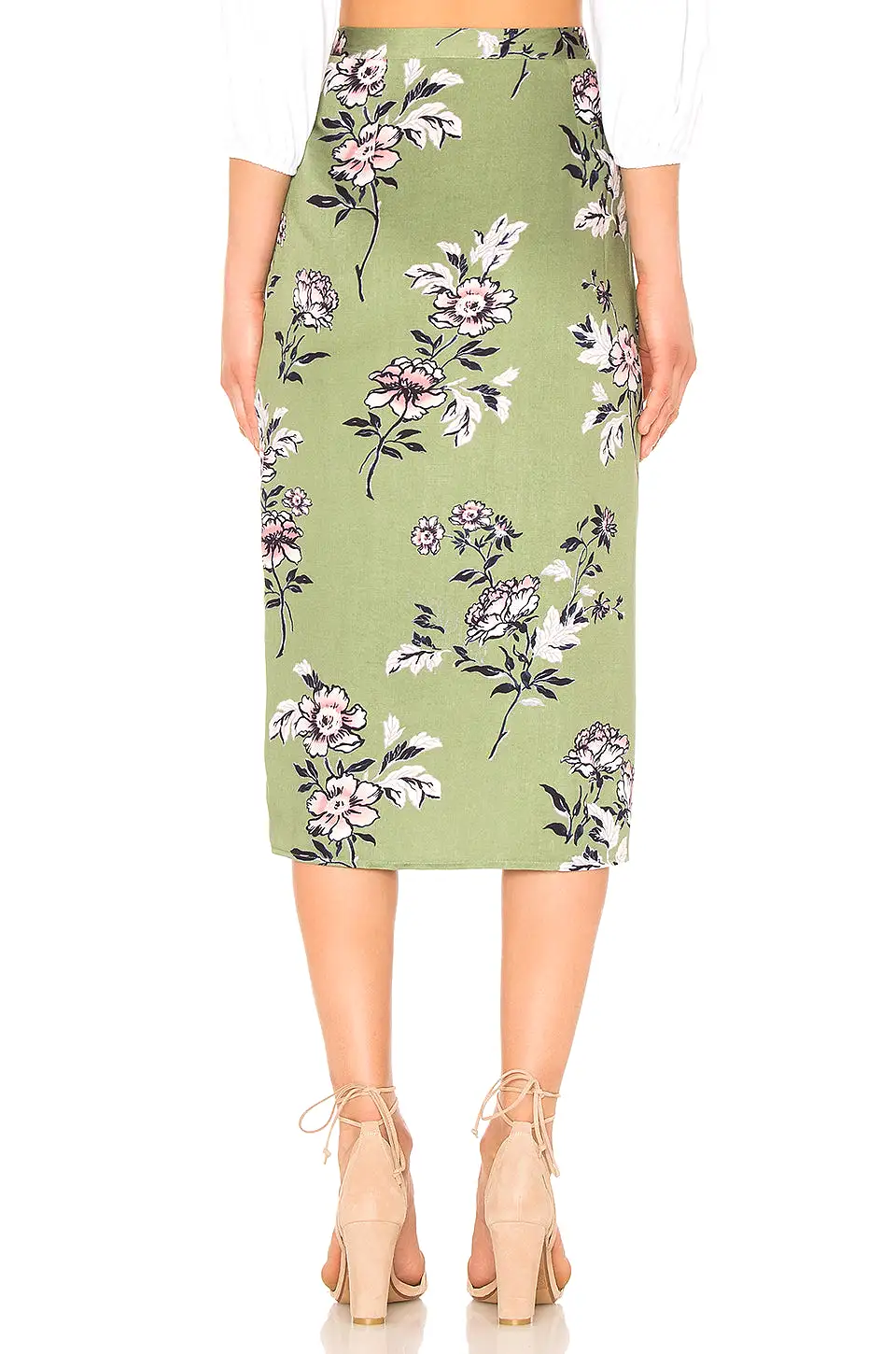 MINKPINK Wanderer Button Midi Skirt