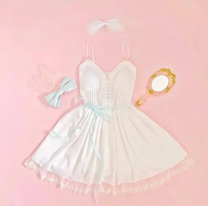 Mint white fairy dress petit girl