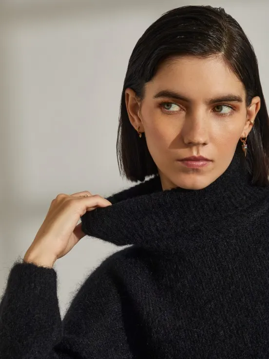 Mohair turtleneck sweater