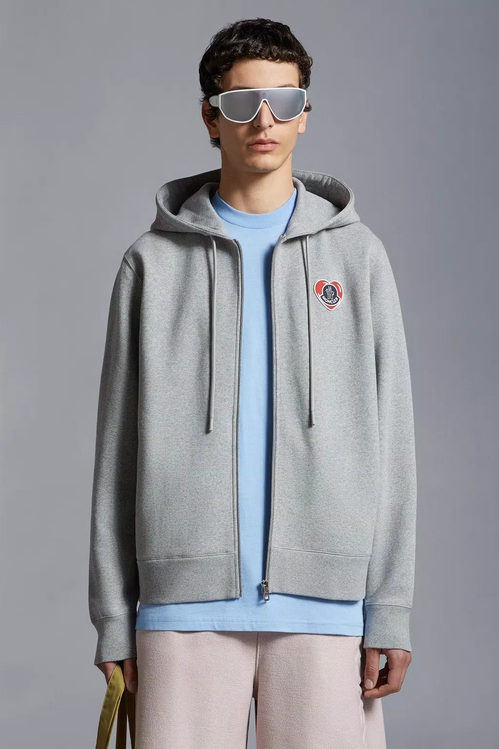 MONCLER  |Heart Logo Zip-Up Hoodie