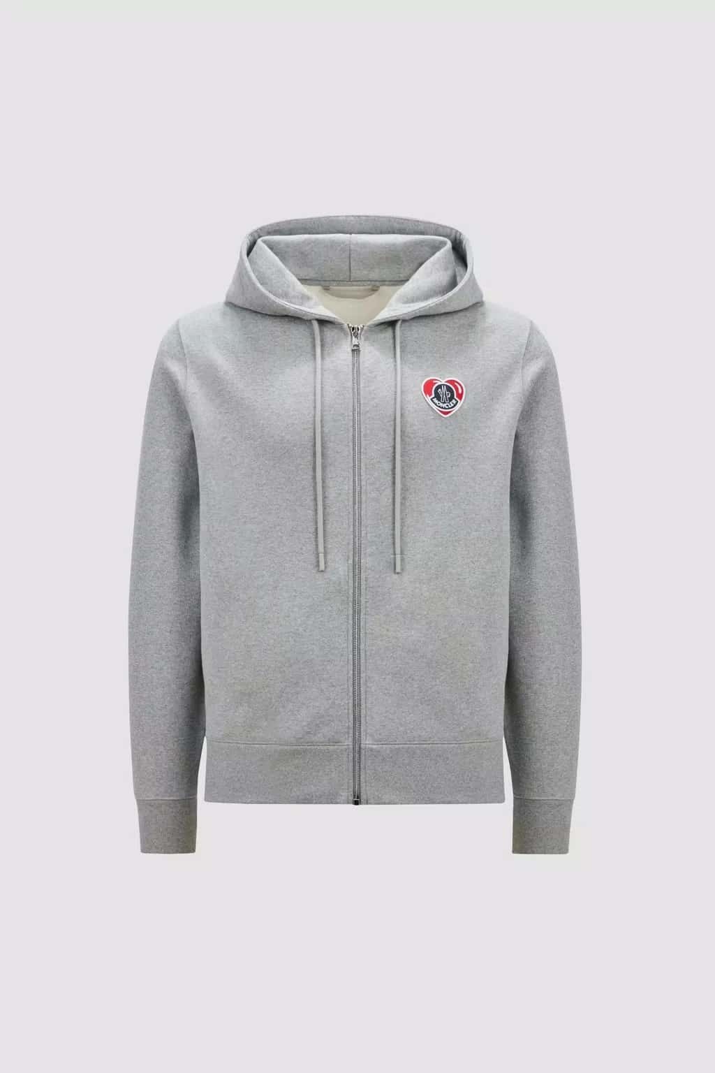 MONCLER  |Heart Logo Zip-Up Hoodie